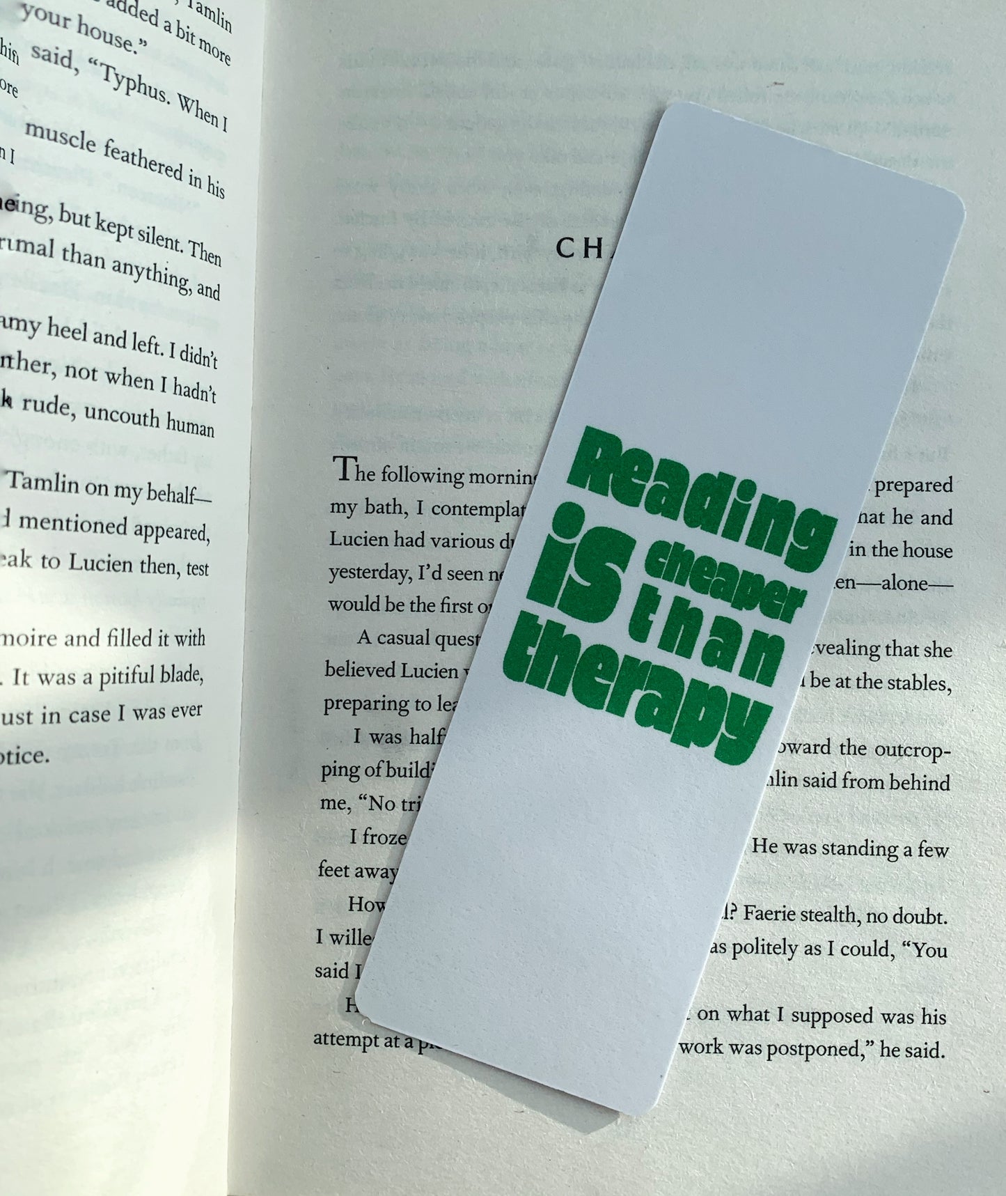Pink cheaper than therapy bookmark