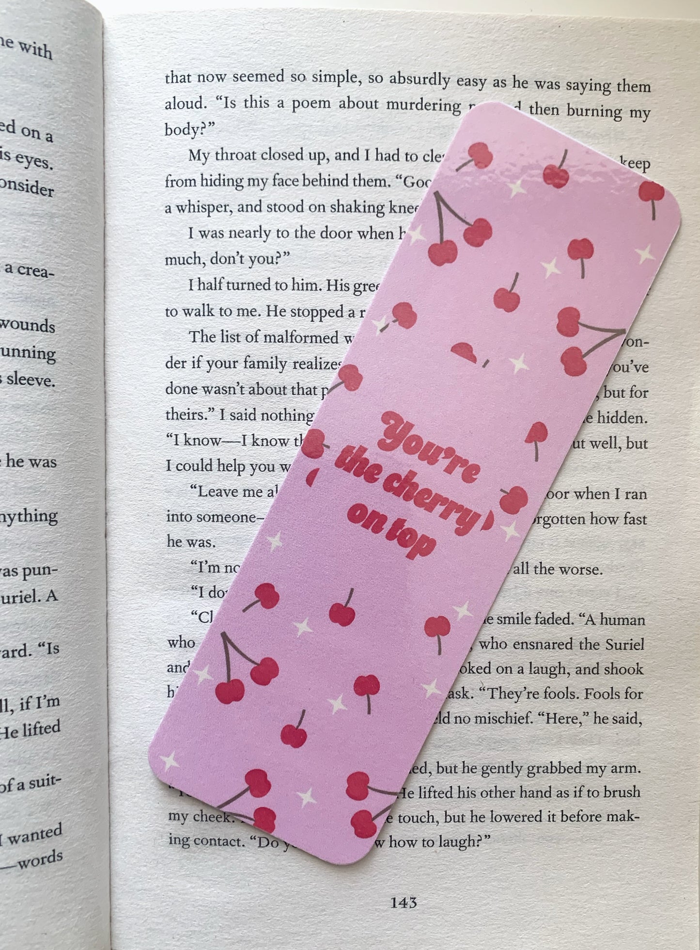 You’re the cherry on top bookmark