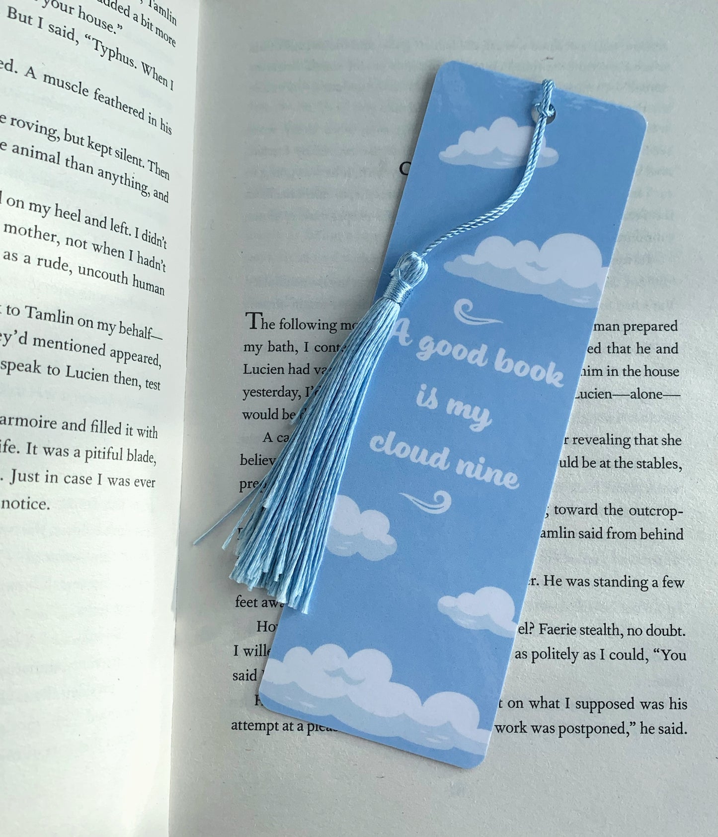 Yellow Cloud nine bookmark