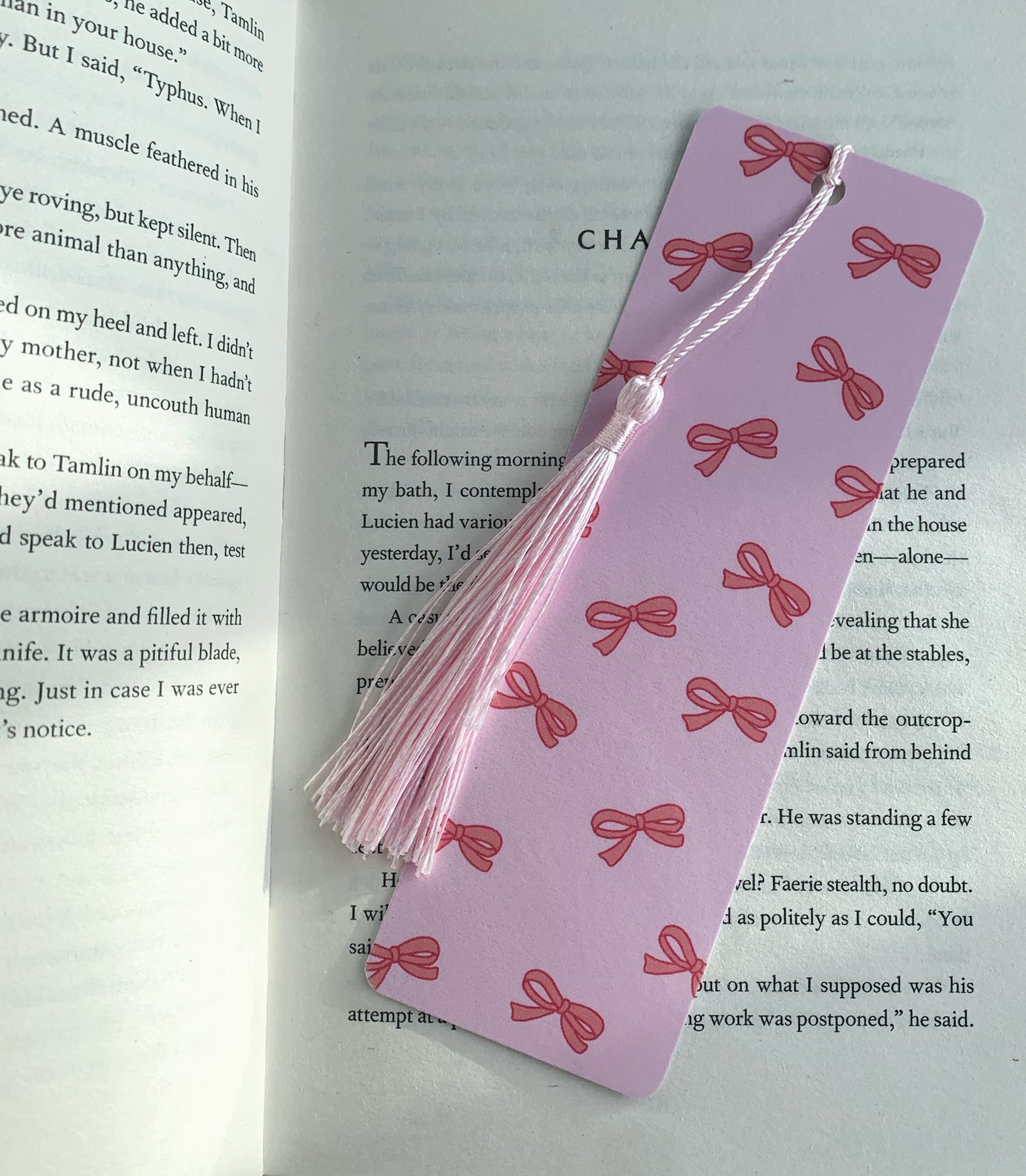 Blue Bow Bookmark