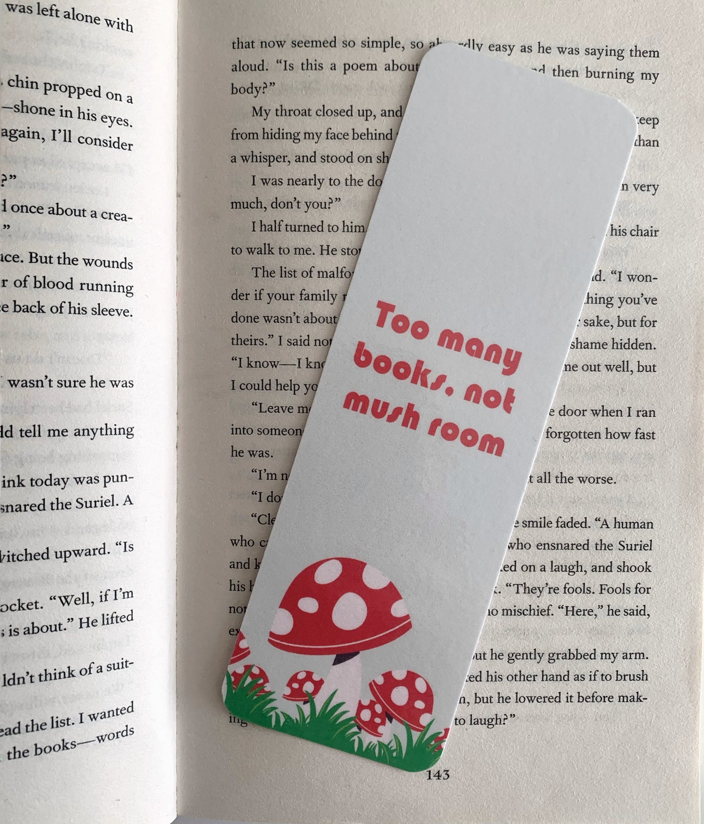 Mushroom bookmark