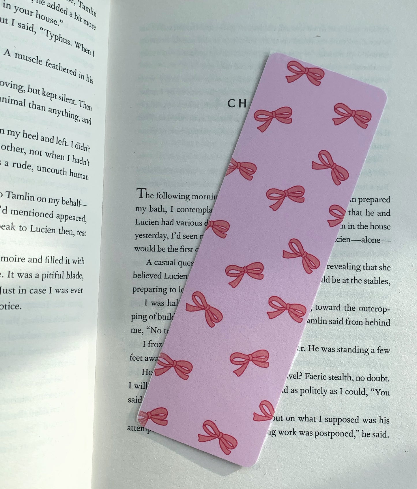 Blue Bow Bookmark