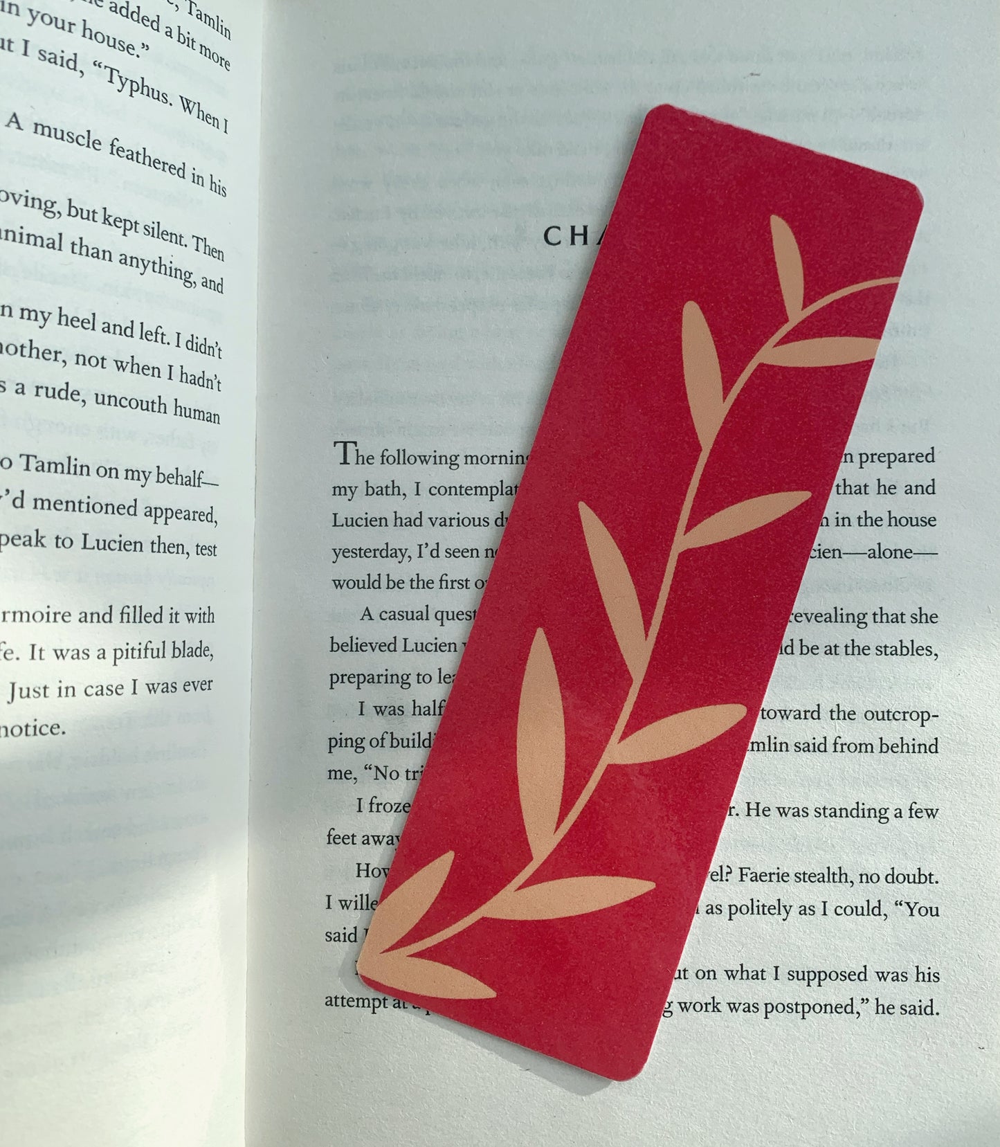 Red leaf bookmark