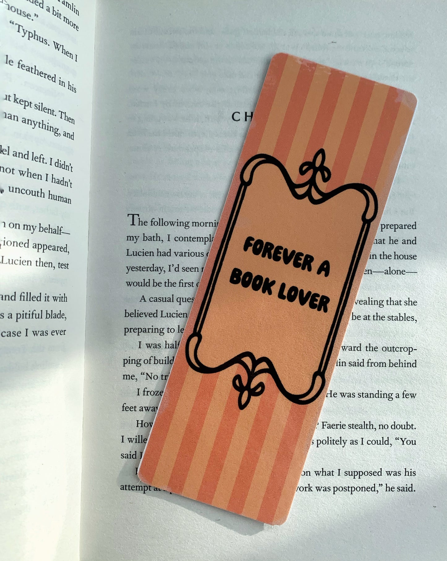 Orange Forever a book lover bookmark