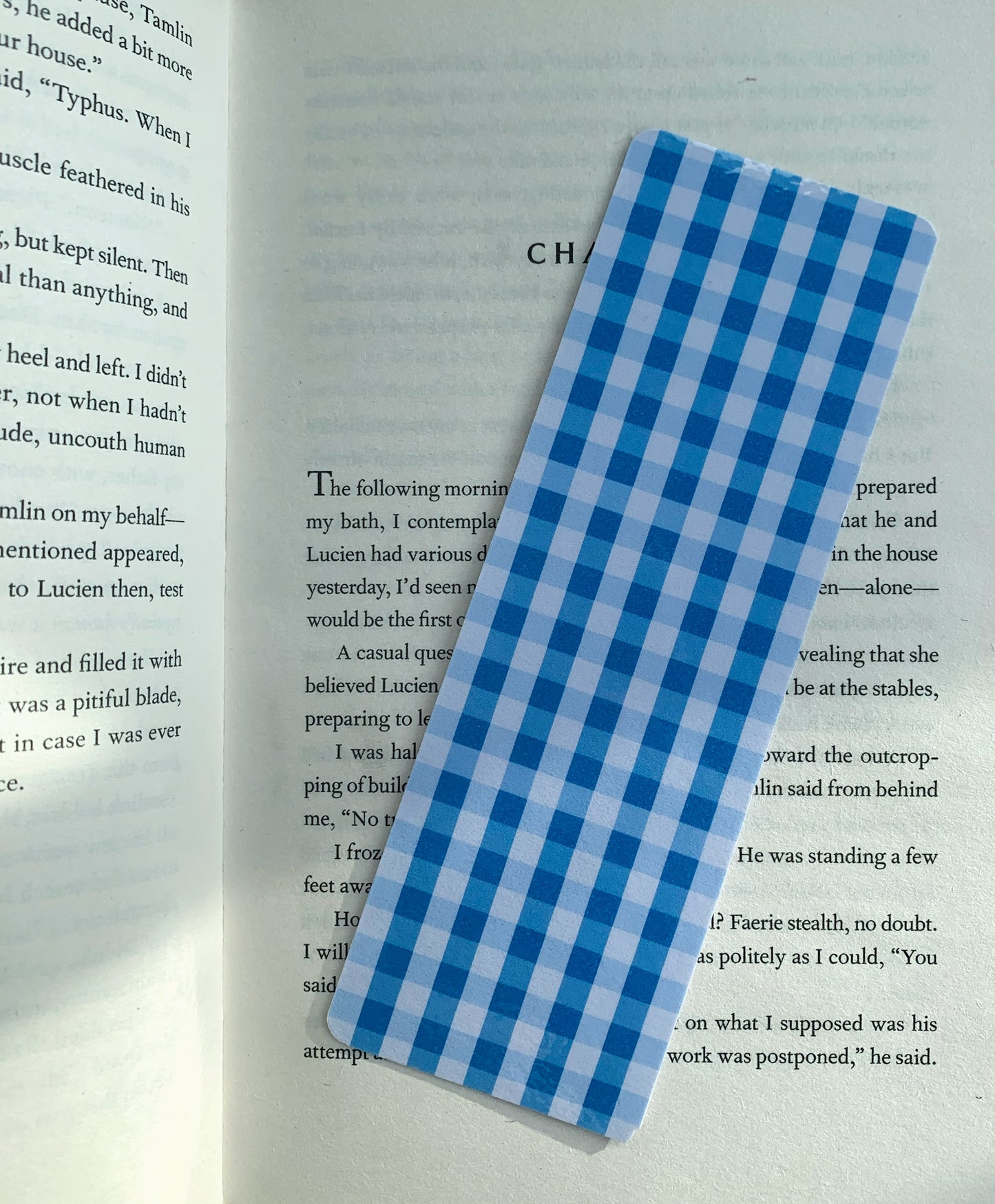 Pink Gingham bookmark