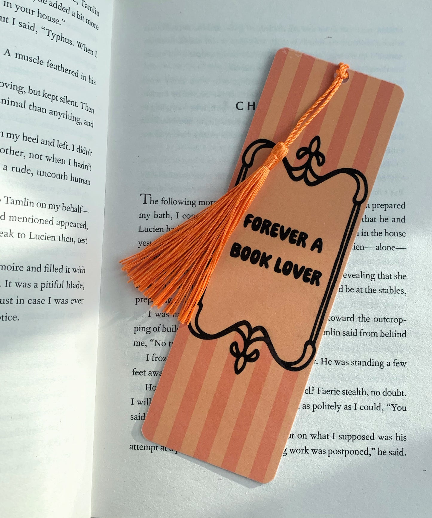 Orange Forever a book lover bookmark