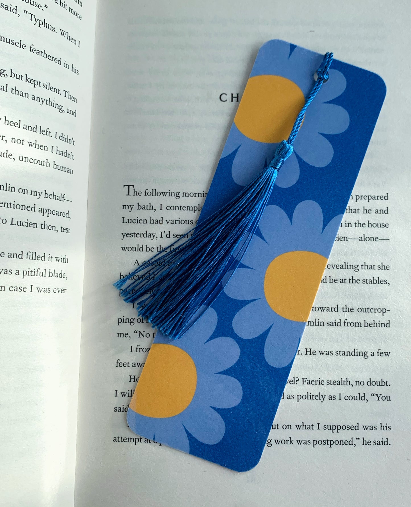 Blue flower bookmark