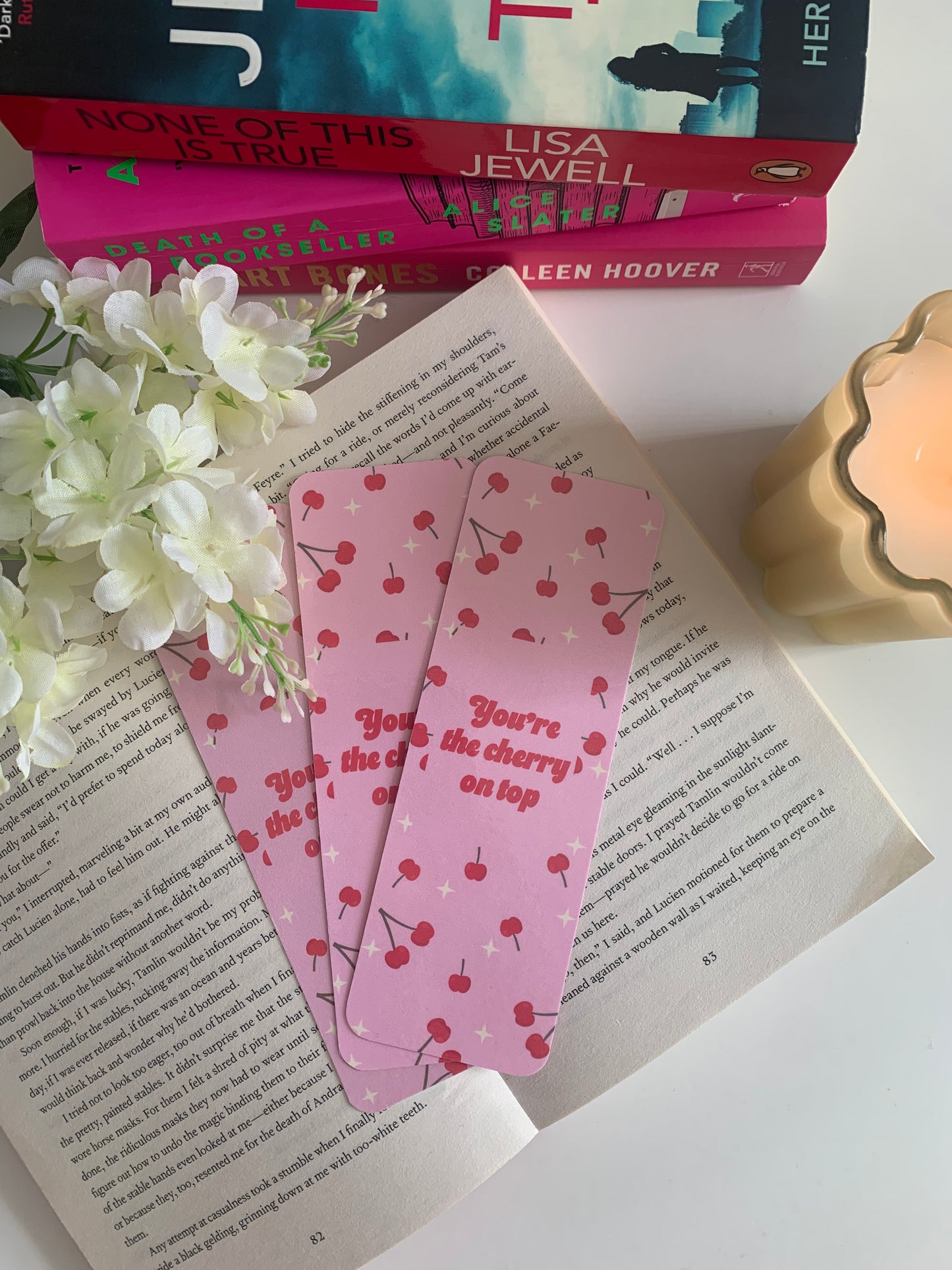 You’re the cherry on top bookmark