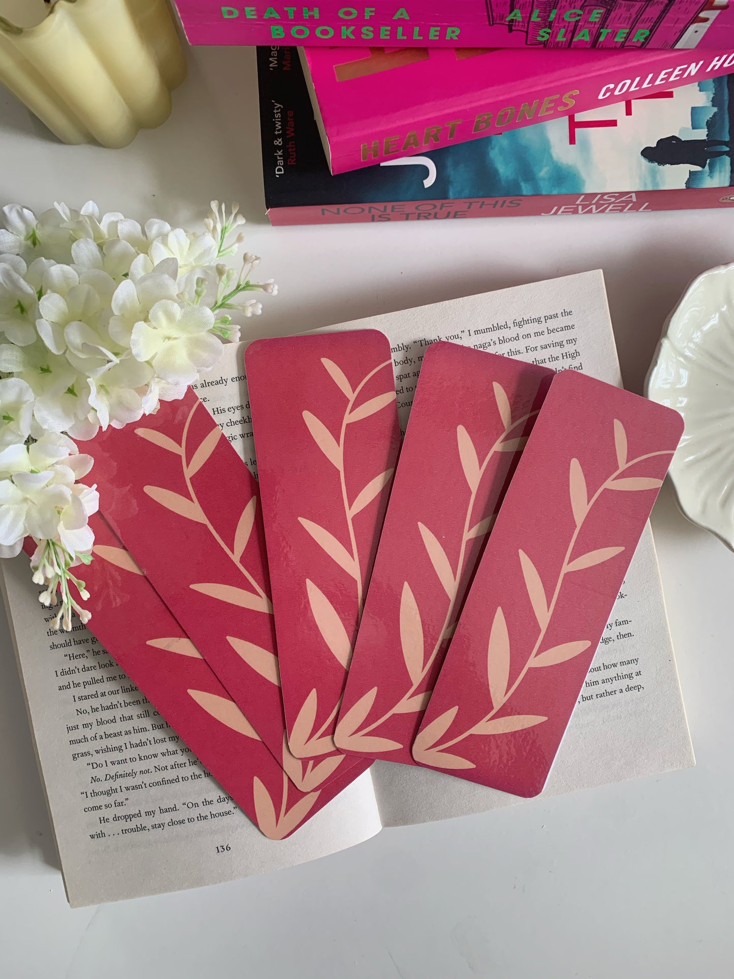 Red leaf bookmark