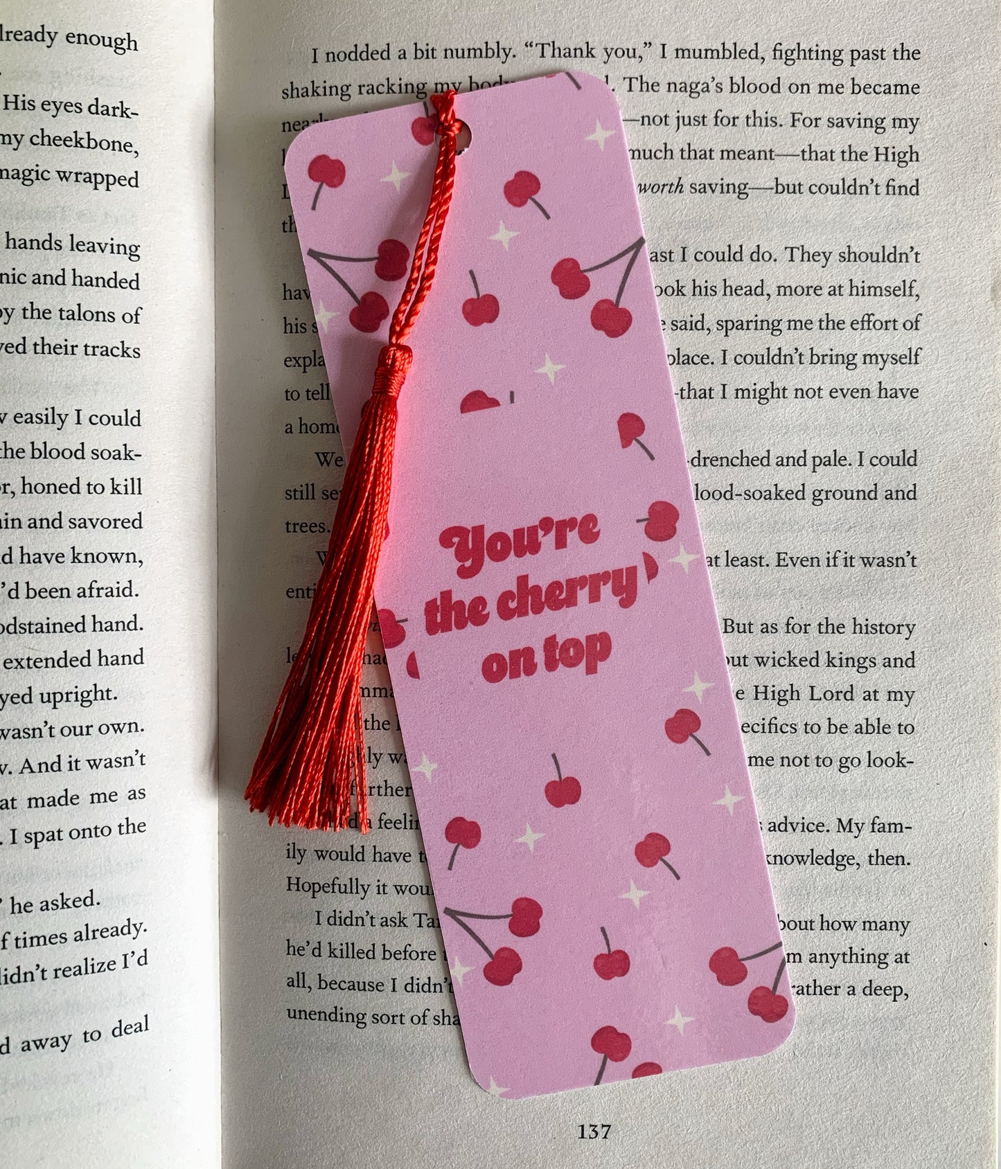You’re the cherry on top bookmark