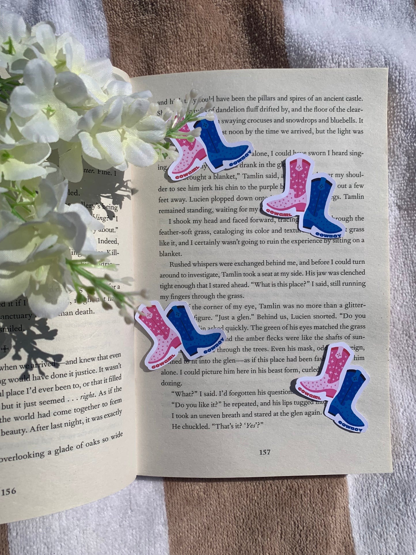 Pink and Blue Cowboy Boot sticker
