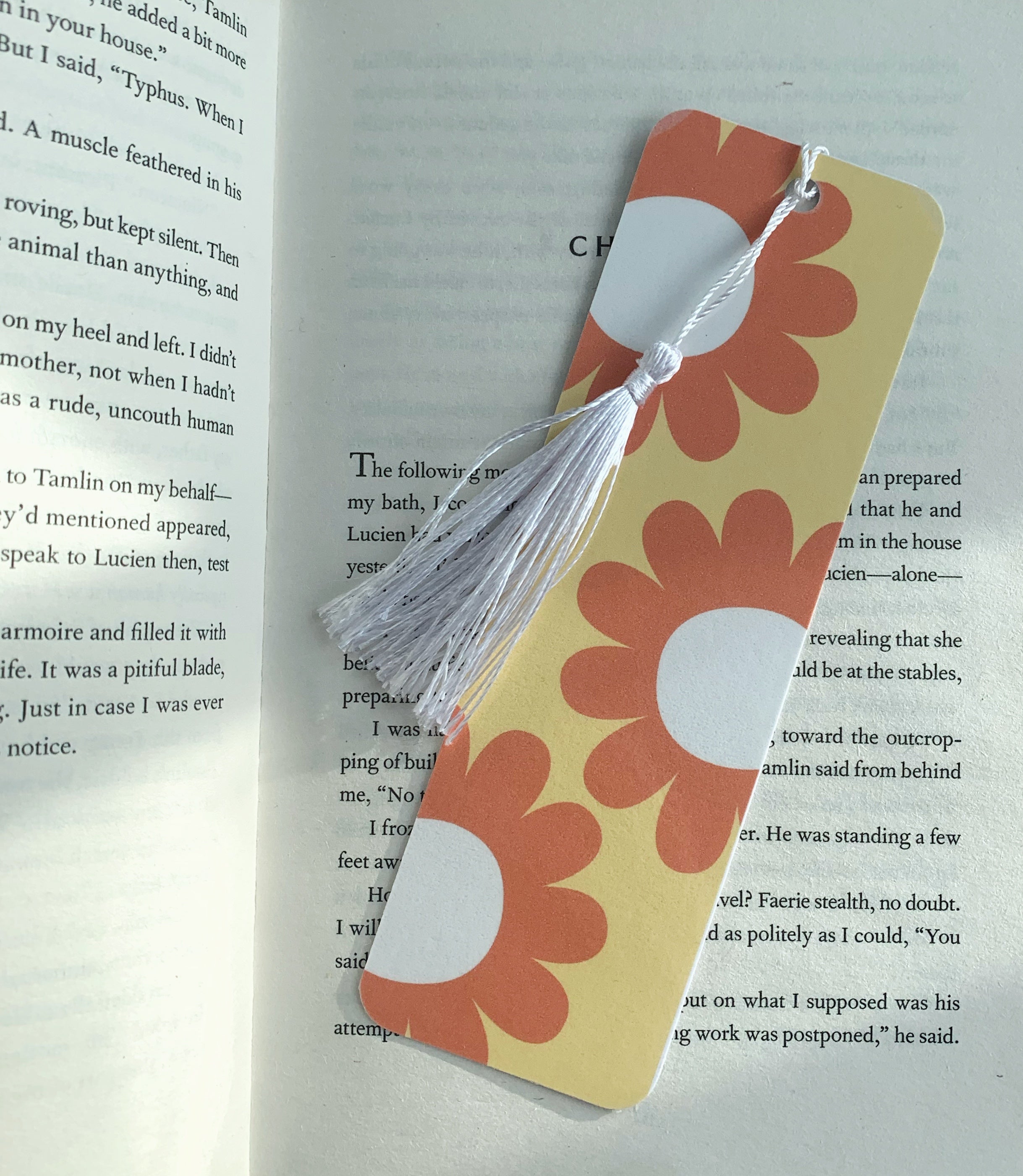 Yellow flower bookmark