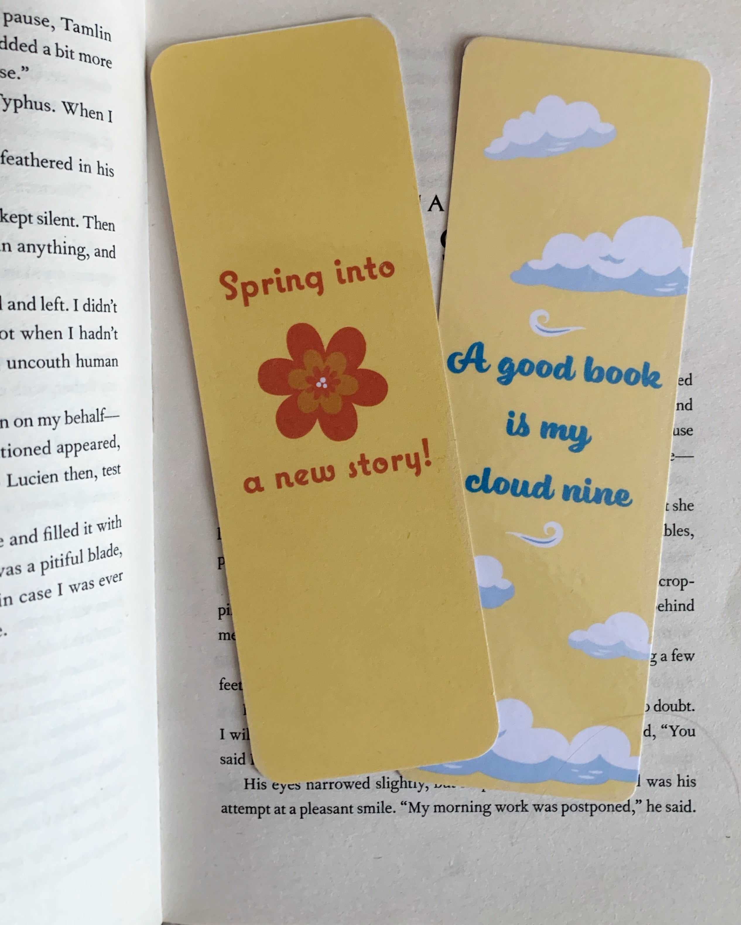 Yellow Cloud Nine & Spring new book Bookmark bundle