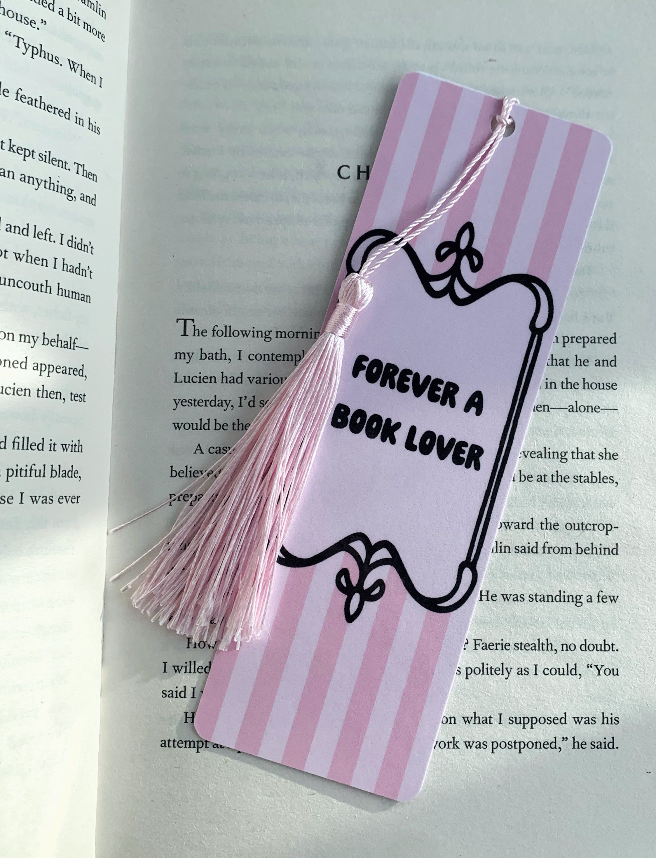 Pink Forever a book lover bookmark