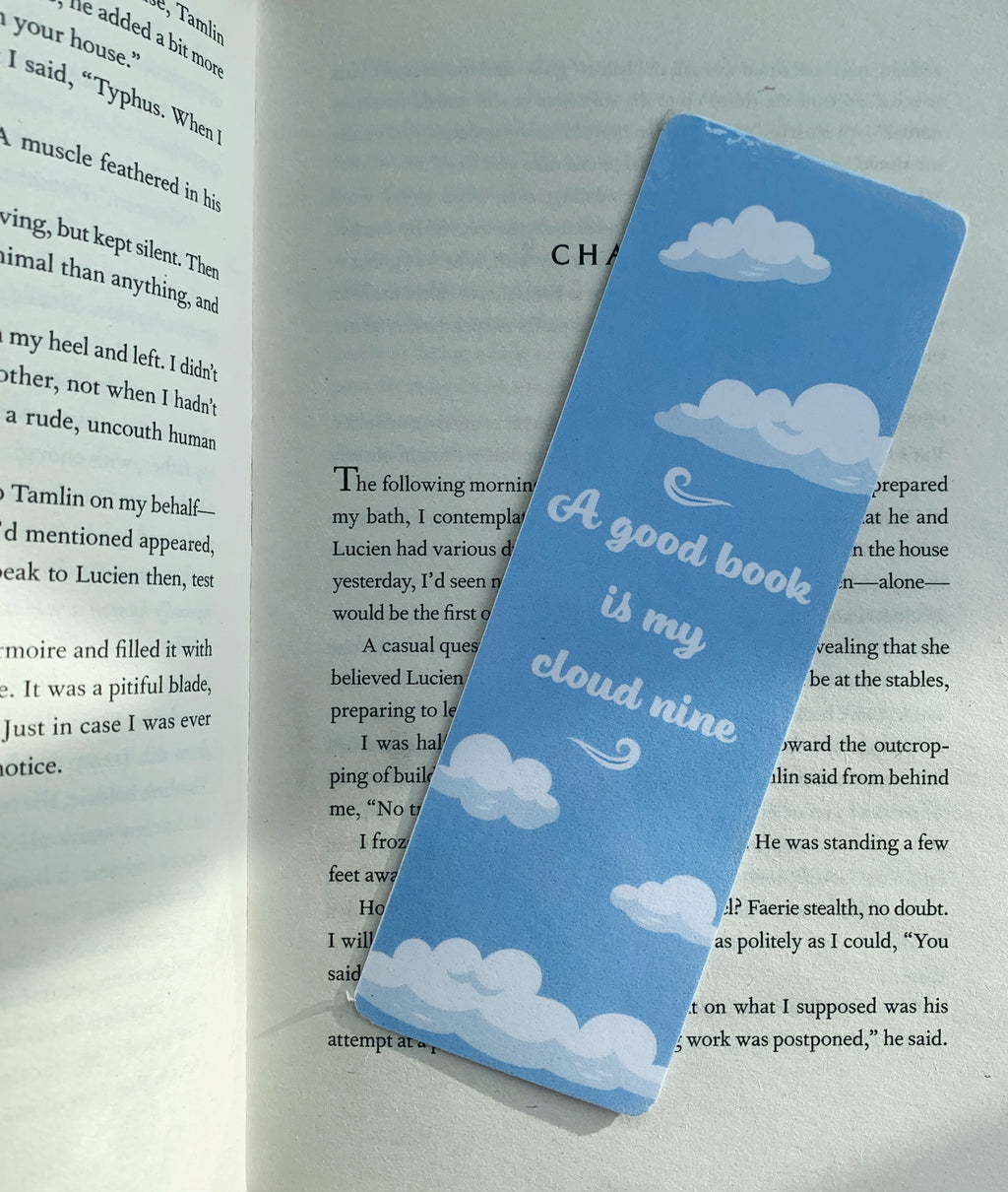 Blue Cloud nine bookmark
