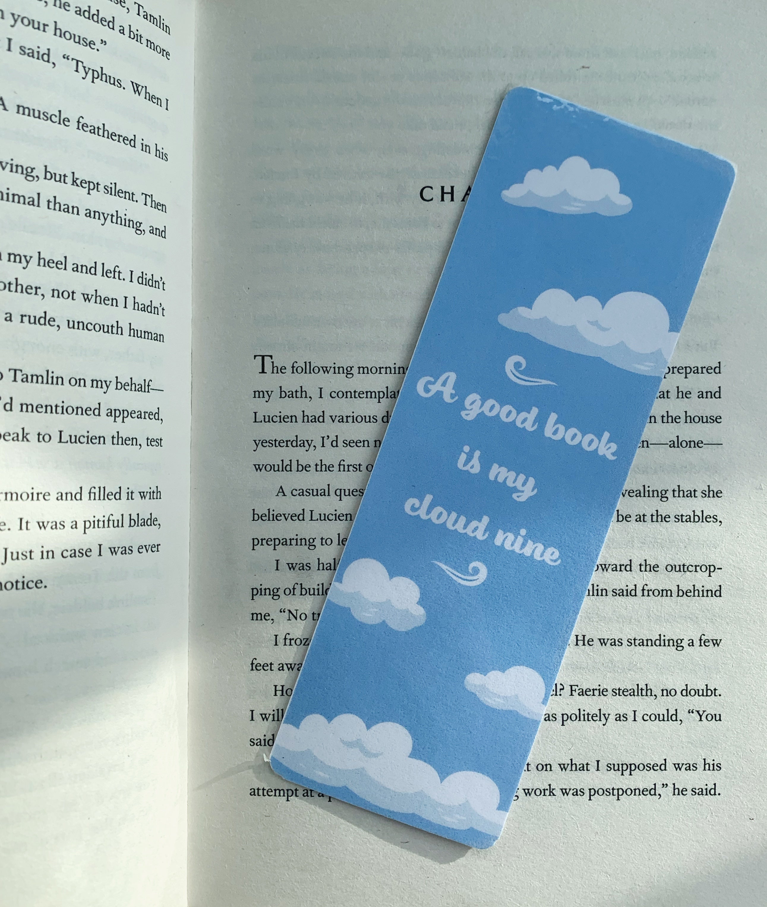 Blue Cloud nine bookmark