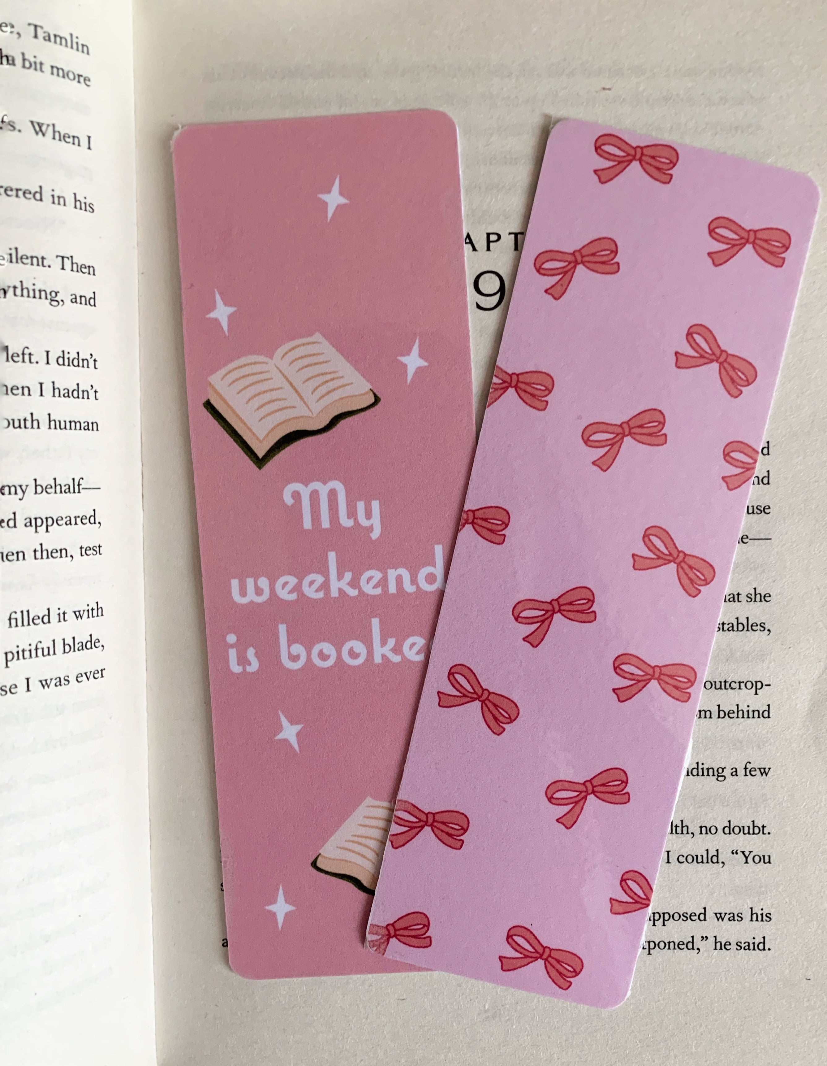 Pink Bow & Weekend is booked bundle