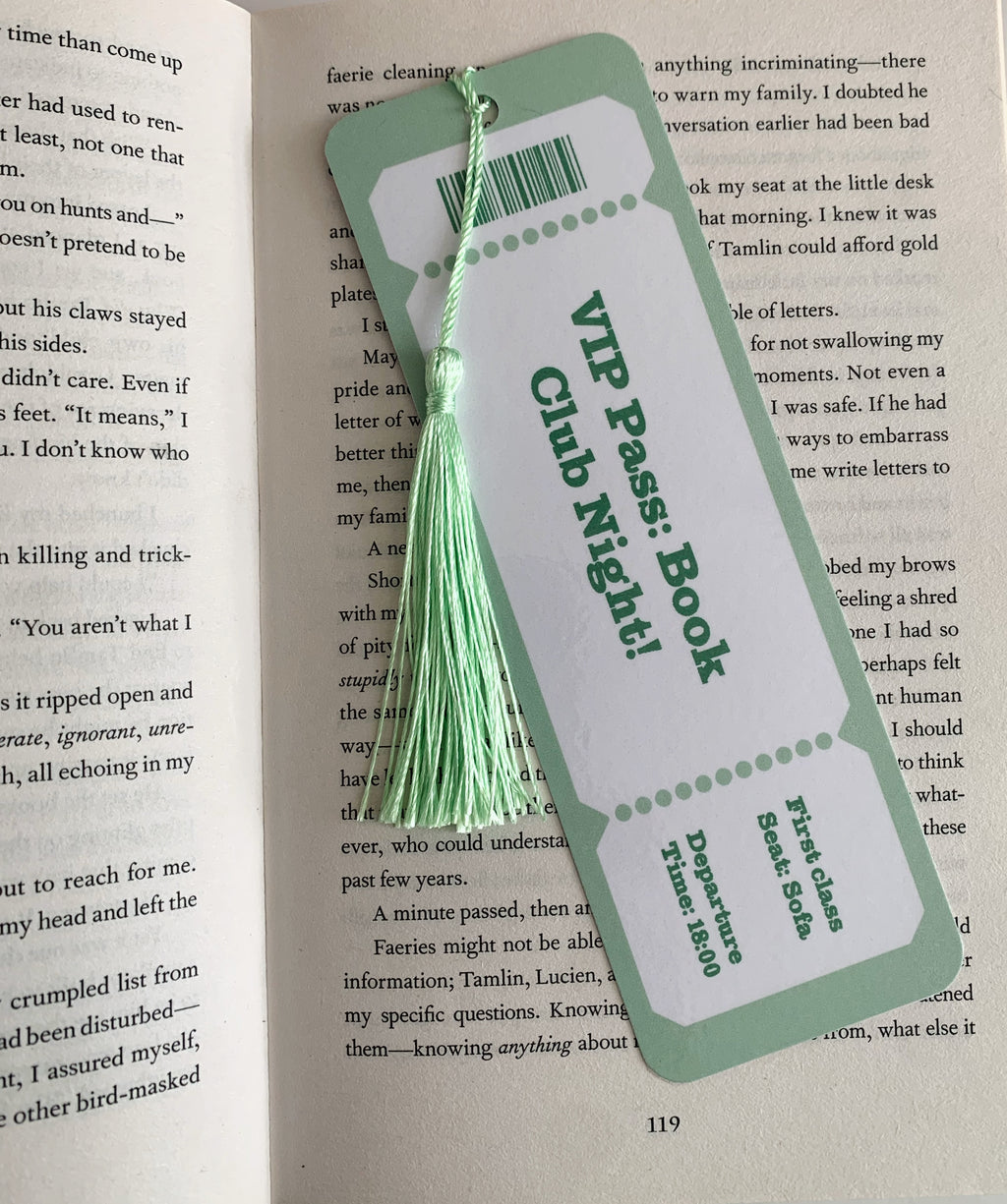 Green Book Club pass Bookmark