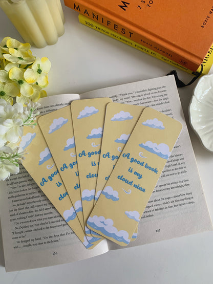Yellow Cloud nine bookmark