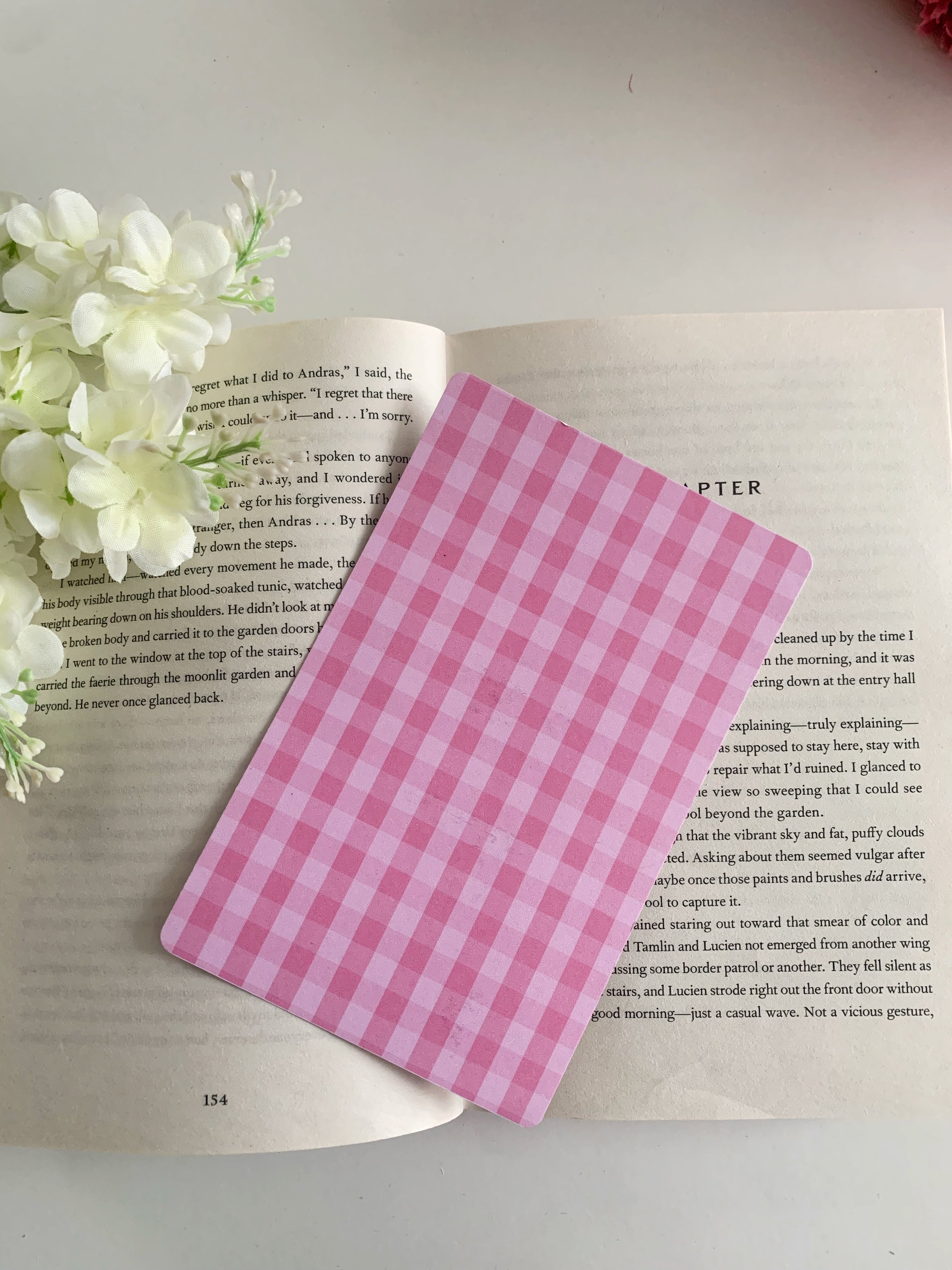 Pink Gingham kindle Insert