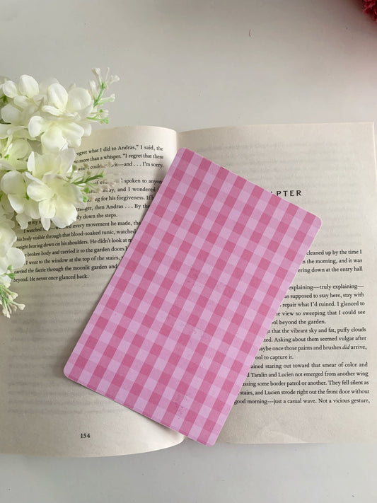 Pink Gingham kindle Insert